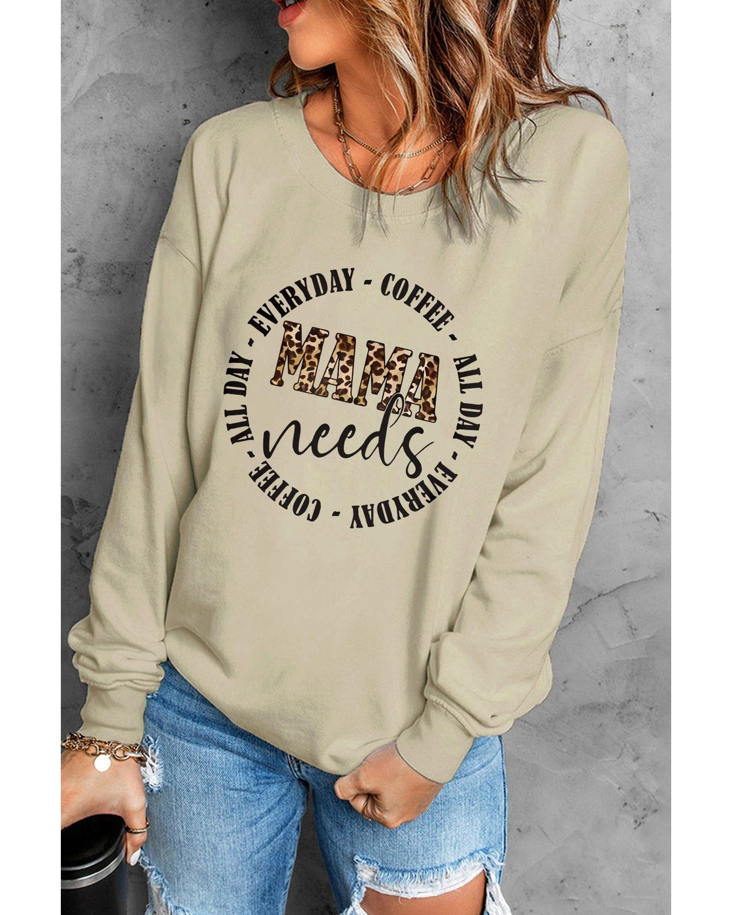 Azura Exchange MAMA Needs All Day Everyday Letters Graphic Sweatshirt - 2XL