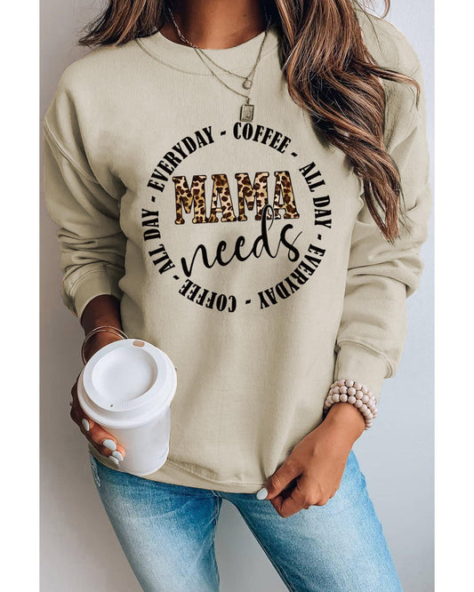 Azura Exchange MAMA Needs All Day Everyday Letters Graphic Sweatshirt - L