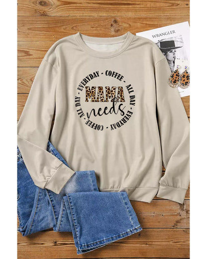 Azura Exchange MAMA Needs All Day Everyday Letters Graphic Sweatshirt - M