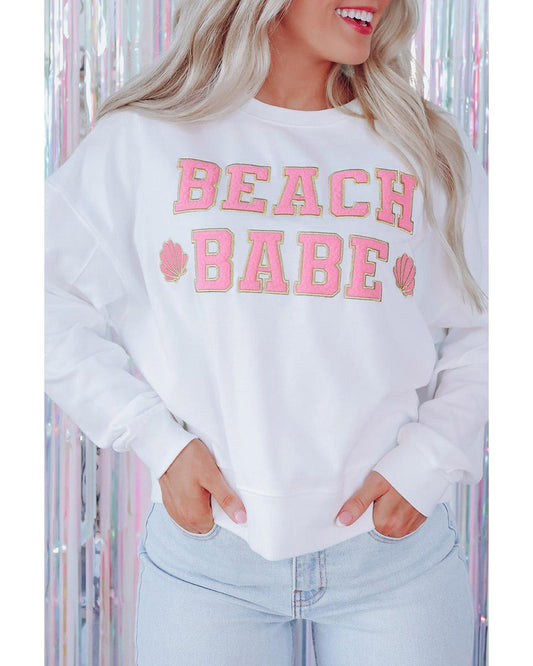 Azura Exchange BEACH BABE Slogan Graphic Sweatshirt - M