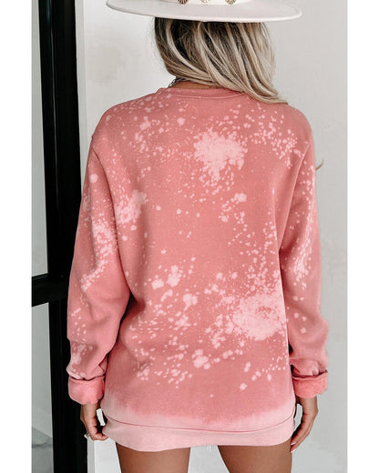 Azura Exchange Bleached Round Neck Pullover Sweatshirt - XL