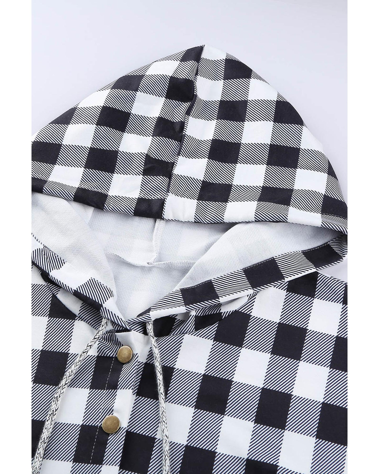 Azura Exchange Plaid Hoodie with Pocket Detailing - S