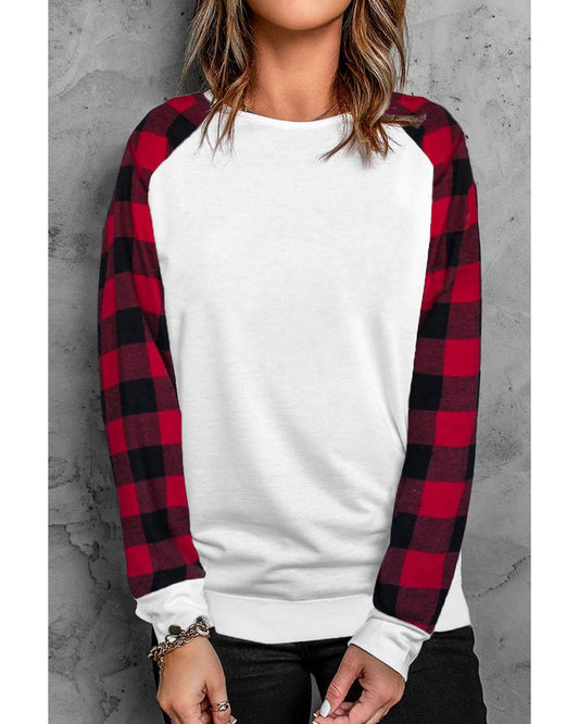 Azura Exchange Long Sleeve Buffalo Plaid Sweatshirt - 2XL