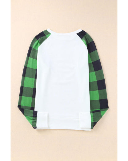 Azura Exchange Plaid Long Sleeve Sweatshirt - M