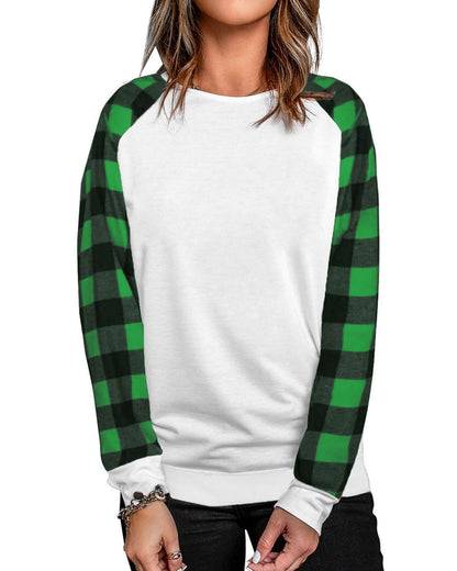 Azura Exchange Plaid Long Sleeve Sweatshirt - XL