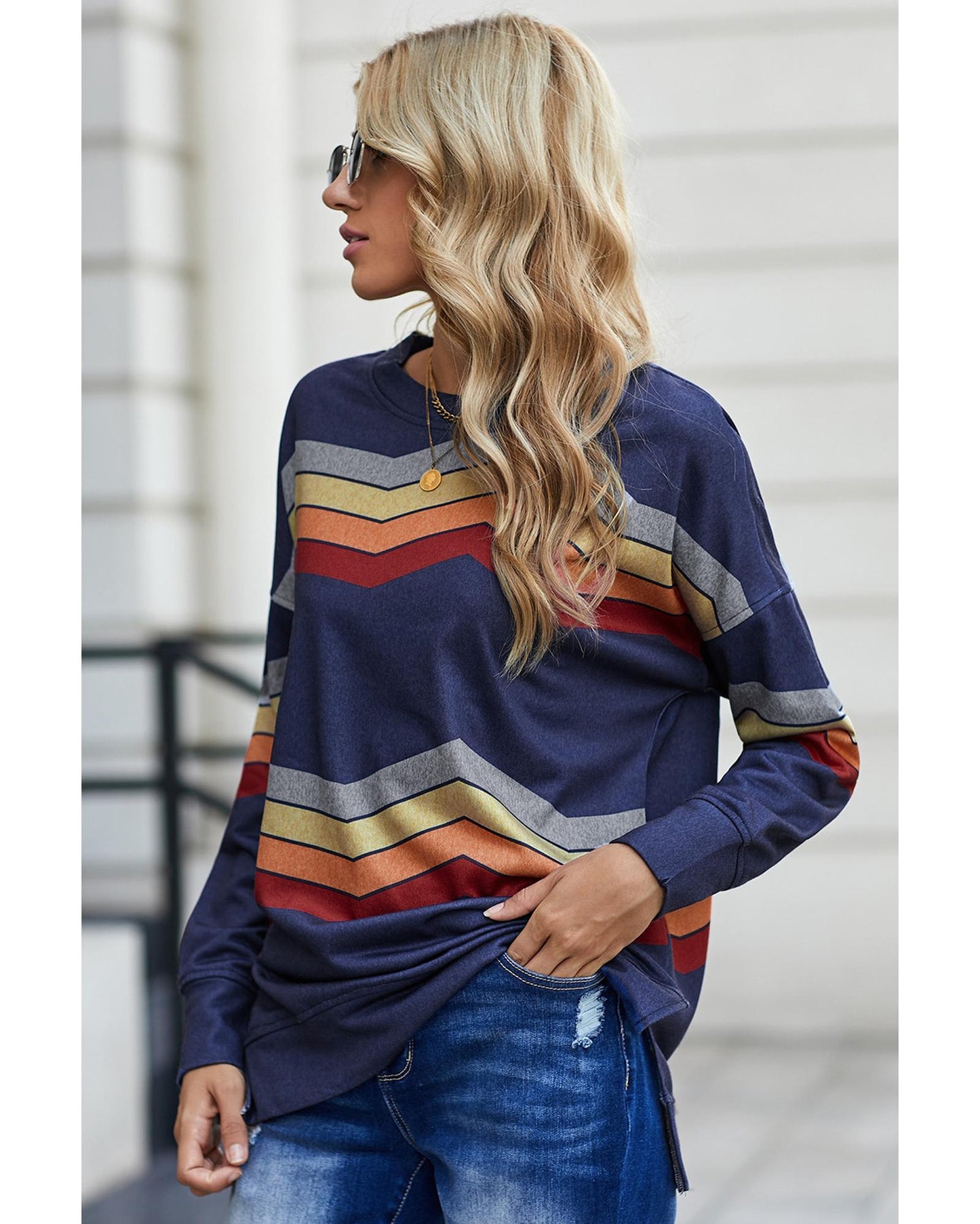 Azura Exchange Classic Color Block Sweatshirt - 2XL