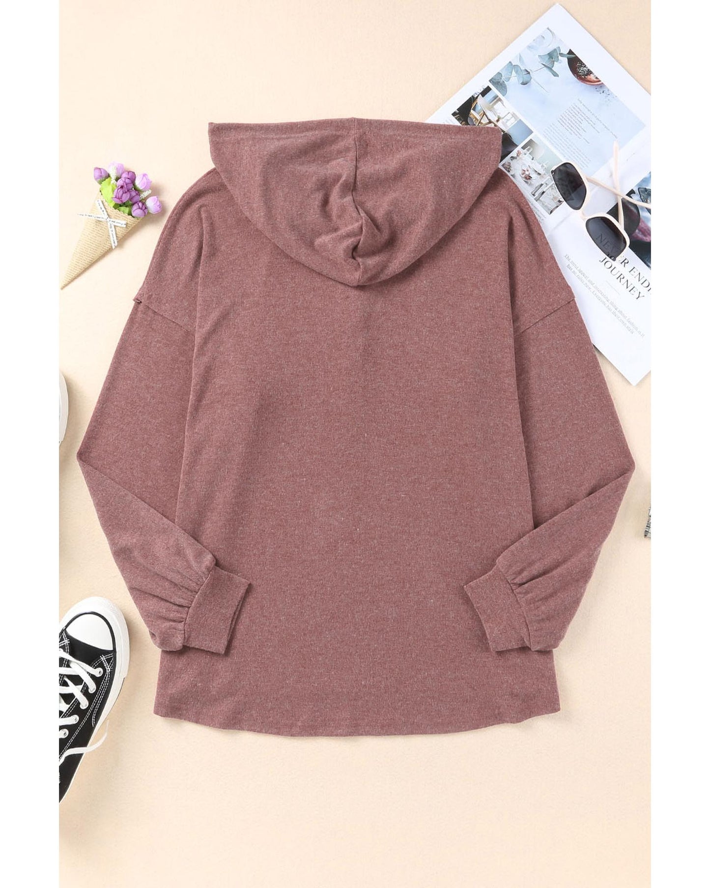 Azura Exchange High and Low Hem Hoodie - M