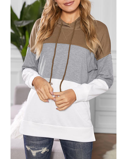 Azura Exchange Color Block Stripe Casual Hoodie - 2XL