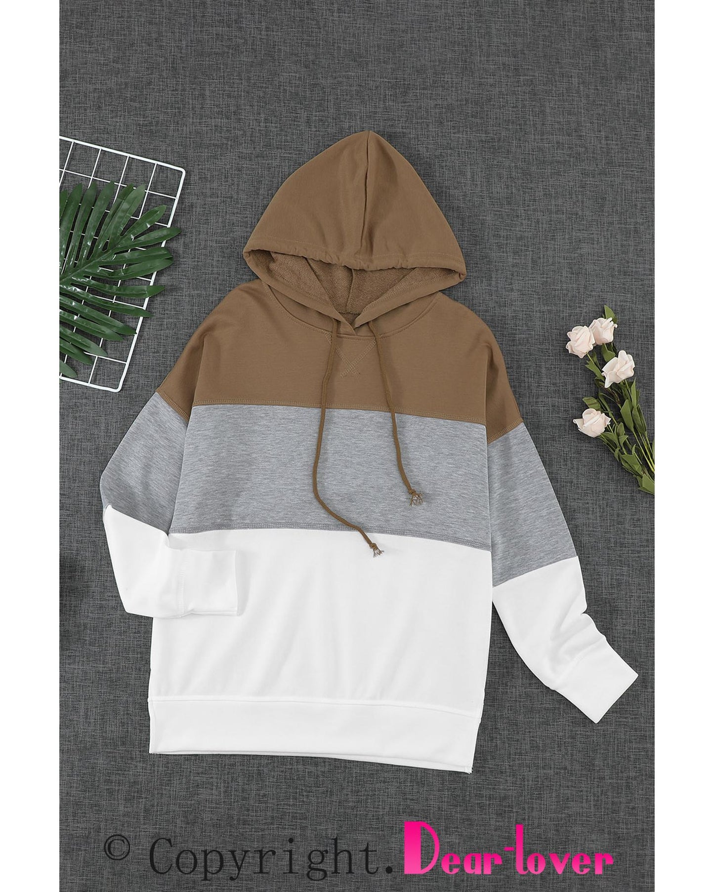 Azura Exchange Color Block Stripe Casual Hoodie - L