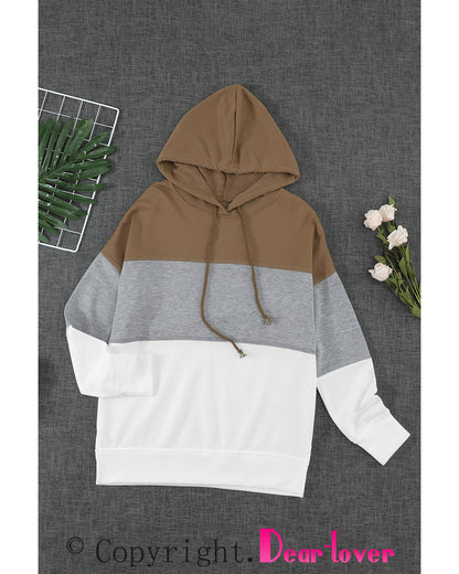 Azura Exchange Color Block Stripe Casual Hoodie - S