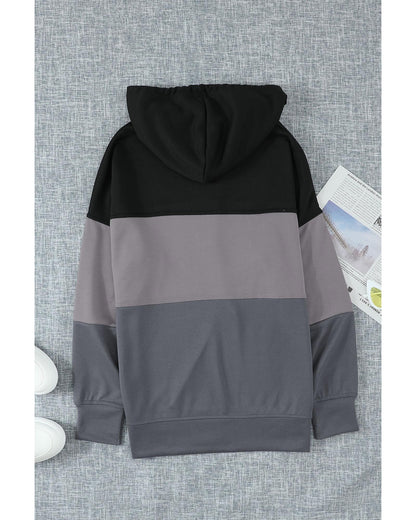 Azura Exchange Color Block Stripe Casual Hoodie - 2XL