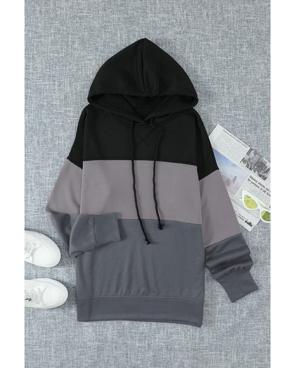 Azura Exchange Color Block Stripe Casual Hoodie - 2XL