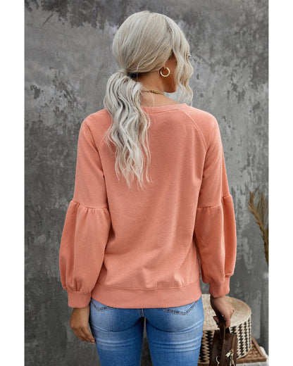 Azura Exchange Patchwork Sleeve Pullover Sweatshirt - L