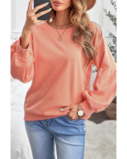 Azura Exchange Patchwork Sleeve Pullover Sweatshirt - M