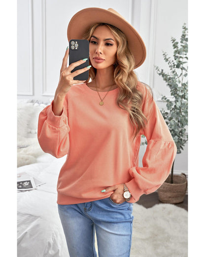 Azura Exchange Patchwork Sleeve Pullover Sweatshirt - M