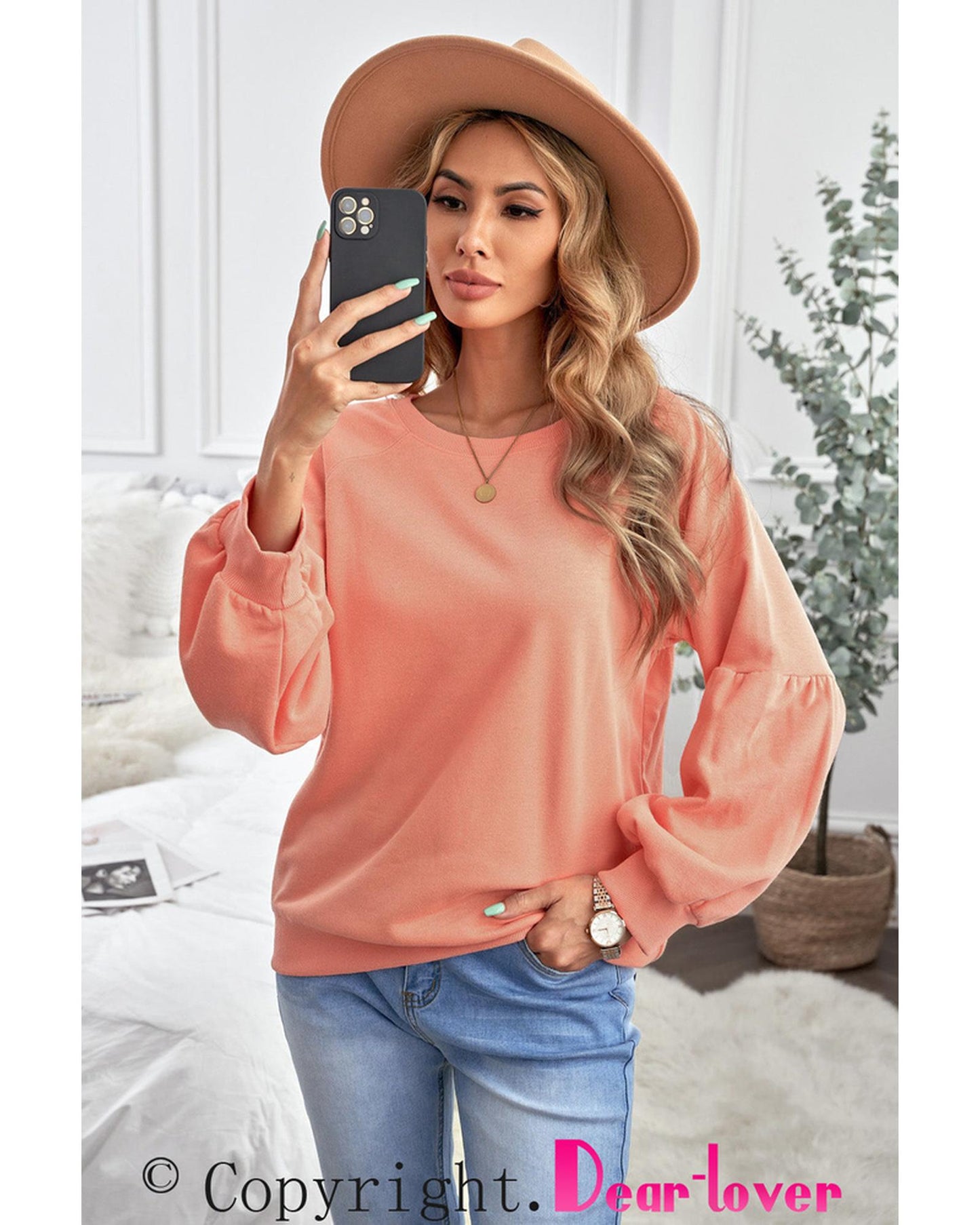 Azura Exchange Patchwork Sleeve Pullover Sweatshirt - M