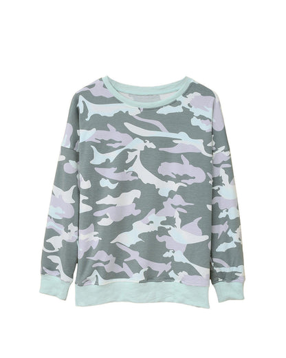 Azura Exchange Camouflage Pullover Sweatshirt with Slits - 2XL