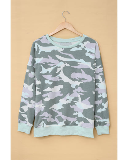 Azura Exchange Camouflage Pullover Sweatshirt with Slits - 2XL