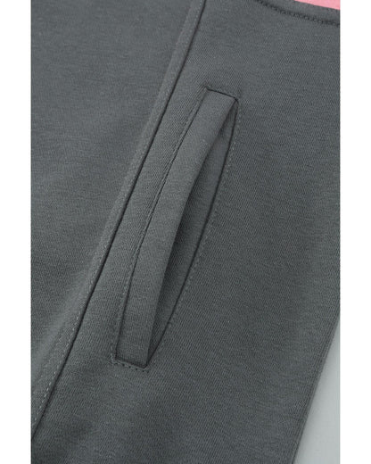 Azura Exchange Zipped Colorblock Sweatshirt with Pockets - L