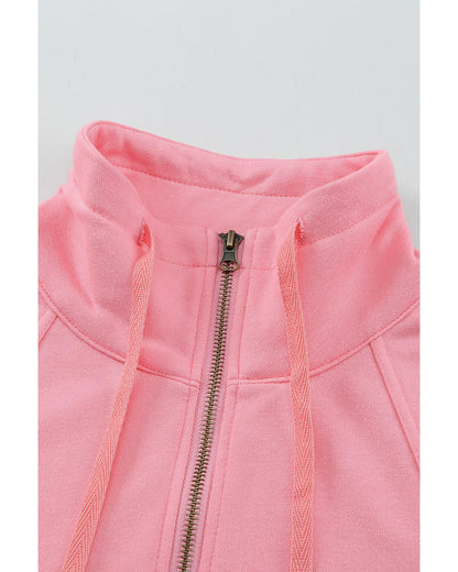 Azura Exchange Zipped Colorblock Sweatshirt with Pockets - S