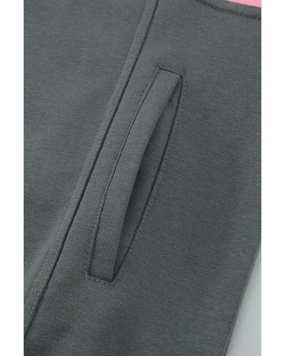 Azura Exchange Zipped Colorblock Sweatshirt with Pockets - S