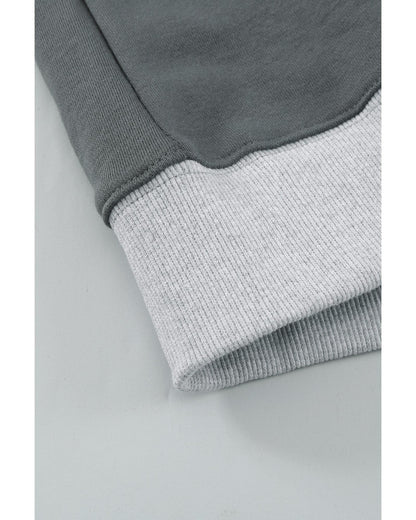 Azura Exchange Zipped Colorblock Sweatshirt with Pockets - XL