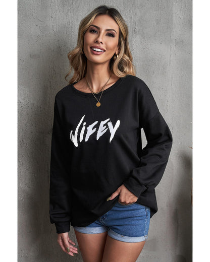 Azura Exchange Crew Neck Wifey Graphic Sweatshirt - S