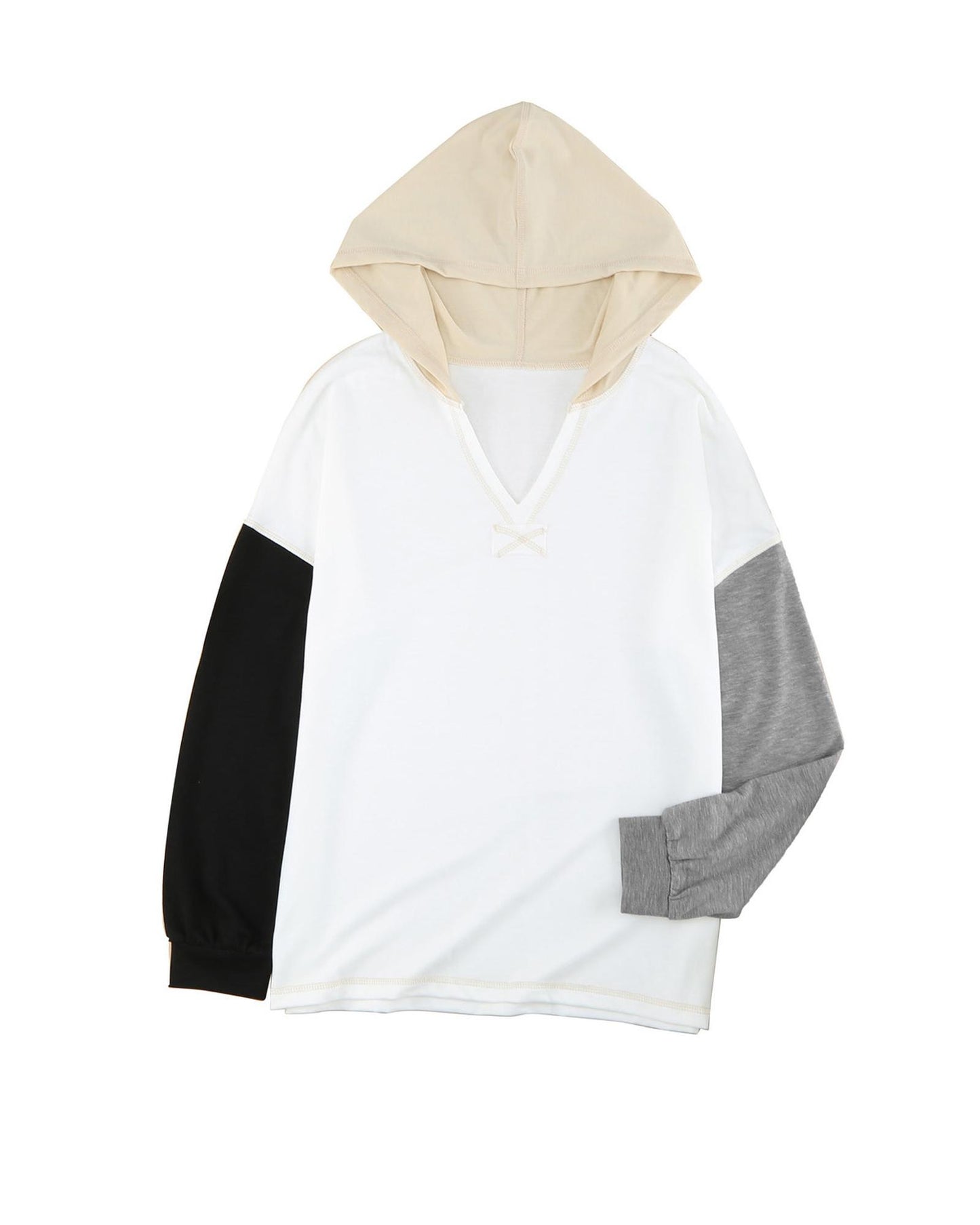 Azura Exchange V Neck Long Sleeve Hoodie - S