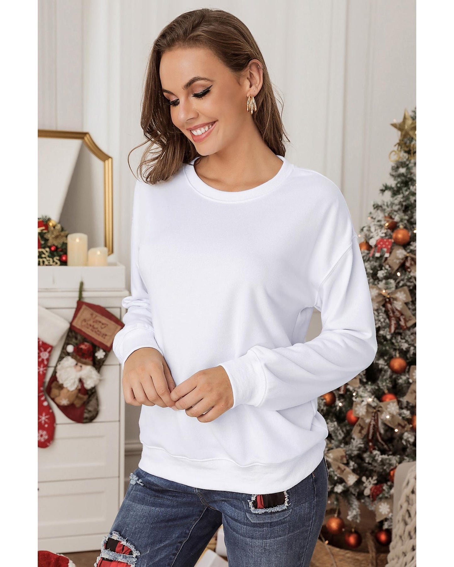 Azura Exchange Crew Neck Pullover Sweatshirt - M