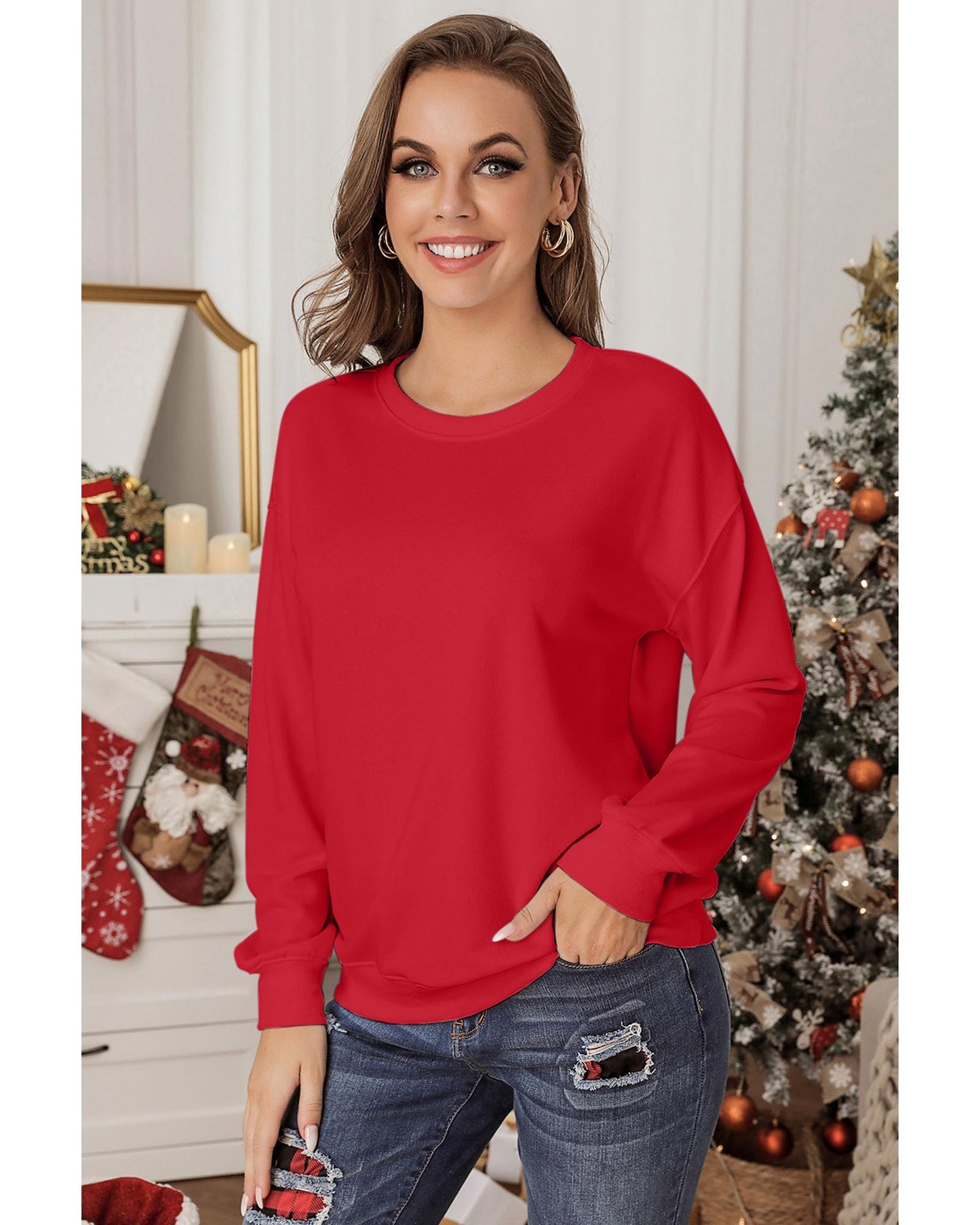 Azura Exchange Crew Neck Pullover Sweatshirt - L