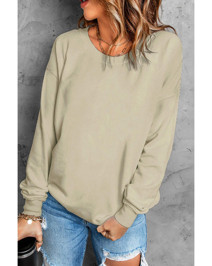 Azura Exchange Plain Crew Neck Pullover Sweatshirt - L