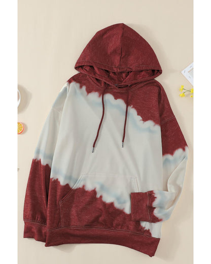 Azura Exchange Hooded Tie Dye Print Casual Sweatshirt - 2XL