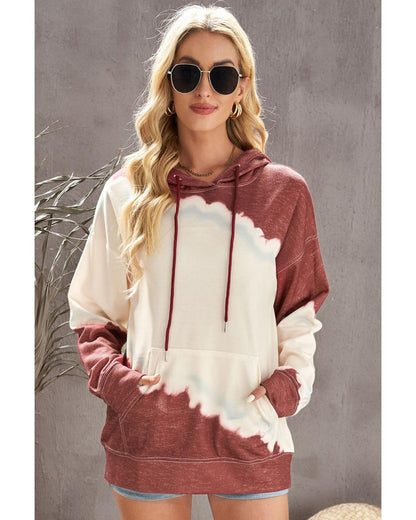 Azura Exchange Hooded Tie Dye Print Casual Sweatshirt - L