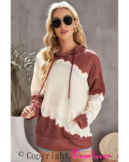 Azura Exchange Hooded Tie Dye Print Casual Sweatshirt - L