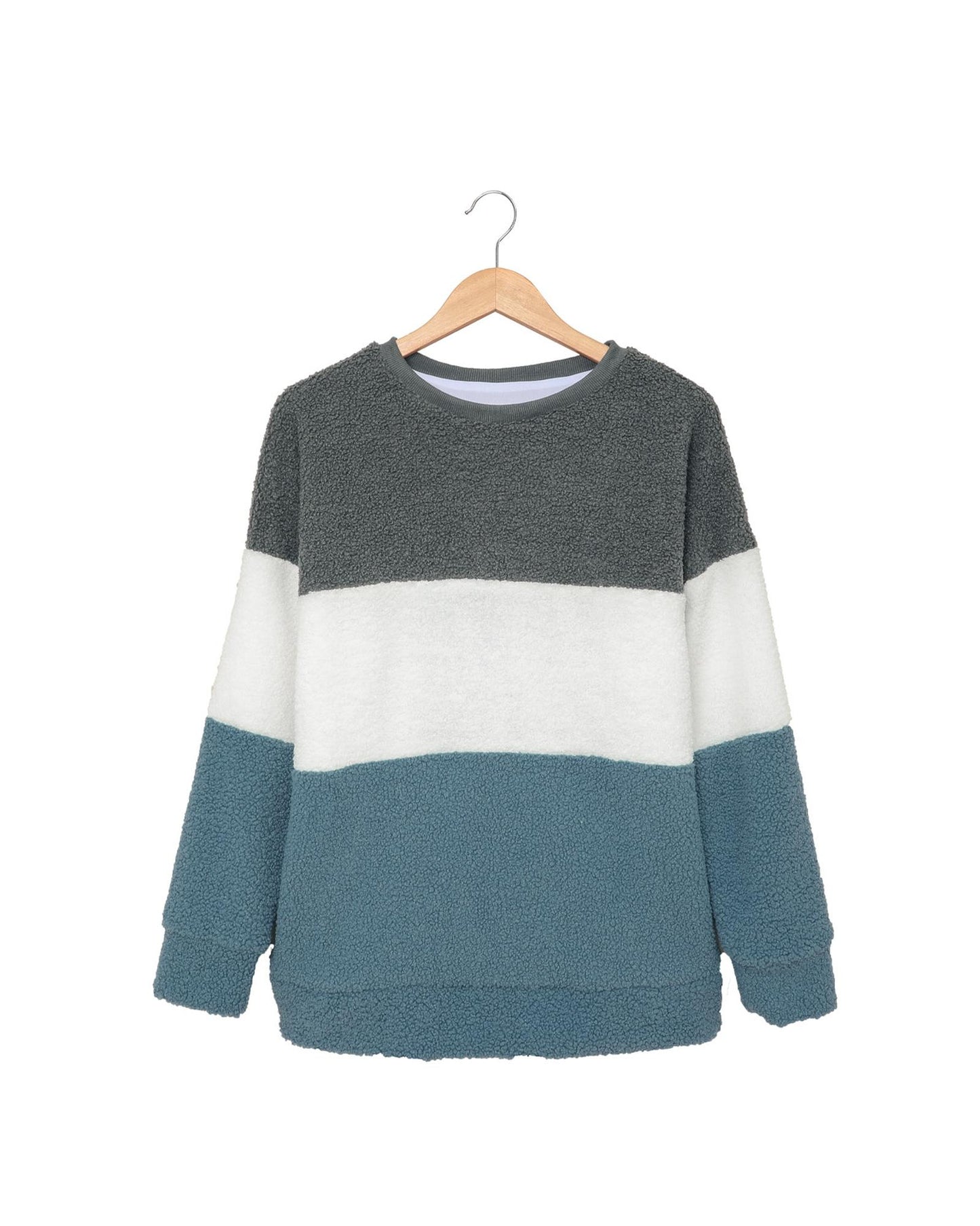 Azura Exchange Colorblock Plush Sweatshirt - M