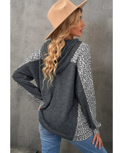 Azura Exchange Patchwork Leopard Pullover Hoodie - XL