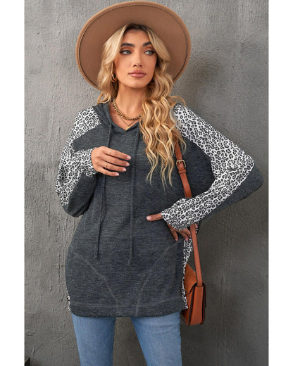 Azura Exchange Patchwork Leopard Pullover Hoodie - XL