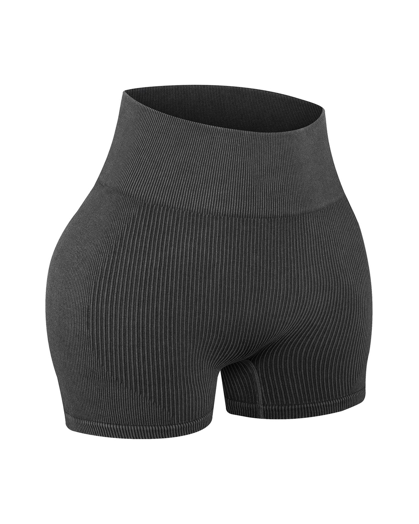 Azura Exchange Ribbed Knit Butt Lifter Yoga Shorts - L