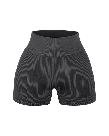 Azura Exchange Ribbed Knit Butt Lifter Yoga Shorts - L
