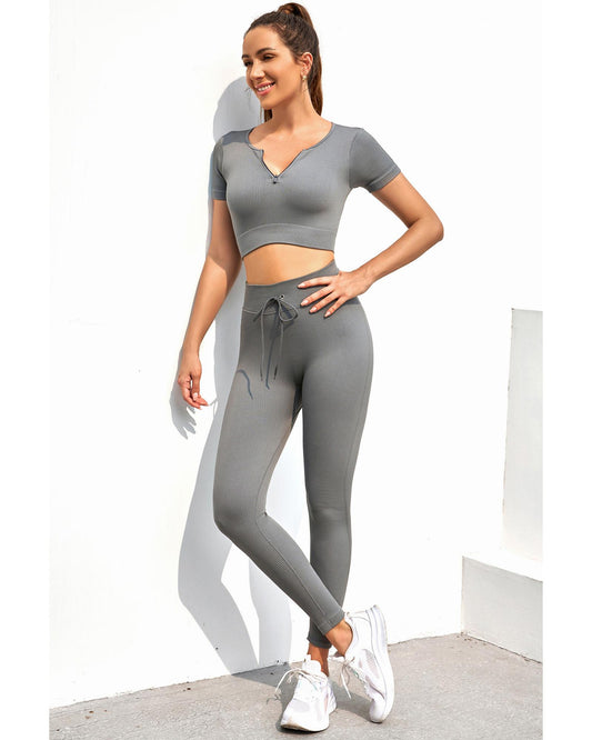 Azura Exchange Wide Waistband High Waist Legging - L