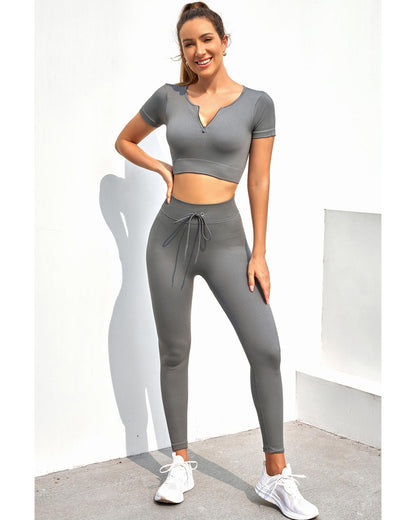 Azura Exchange Wide Waistband High Waist Legging - L