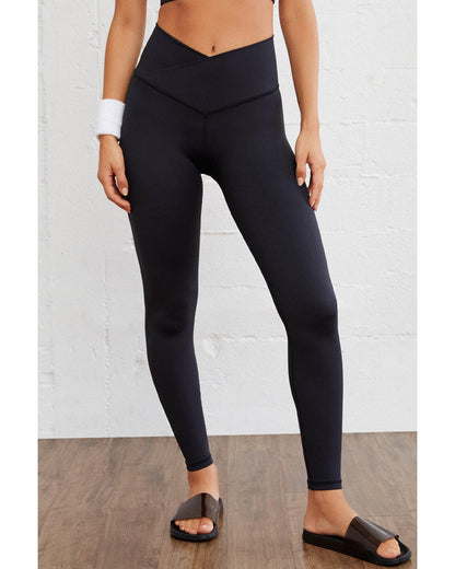 Azura Exchange Black Arched Waist Seamless Active Leggings - L