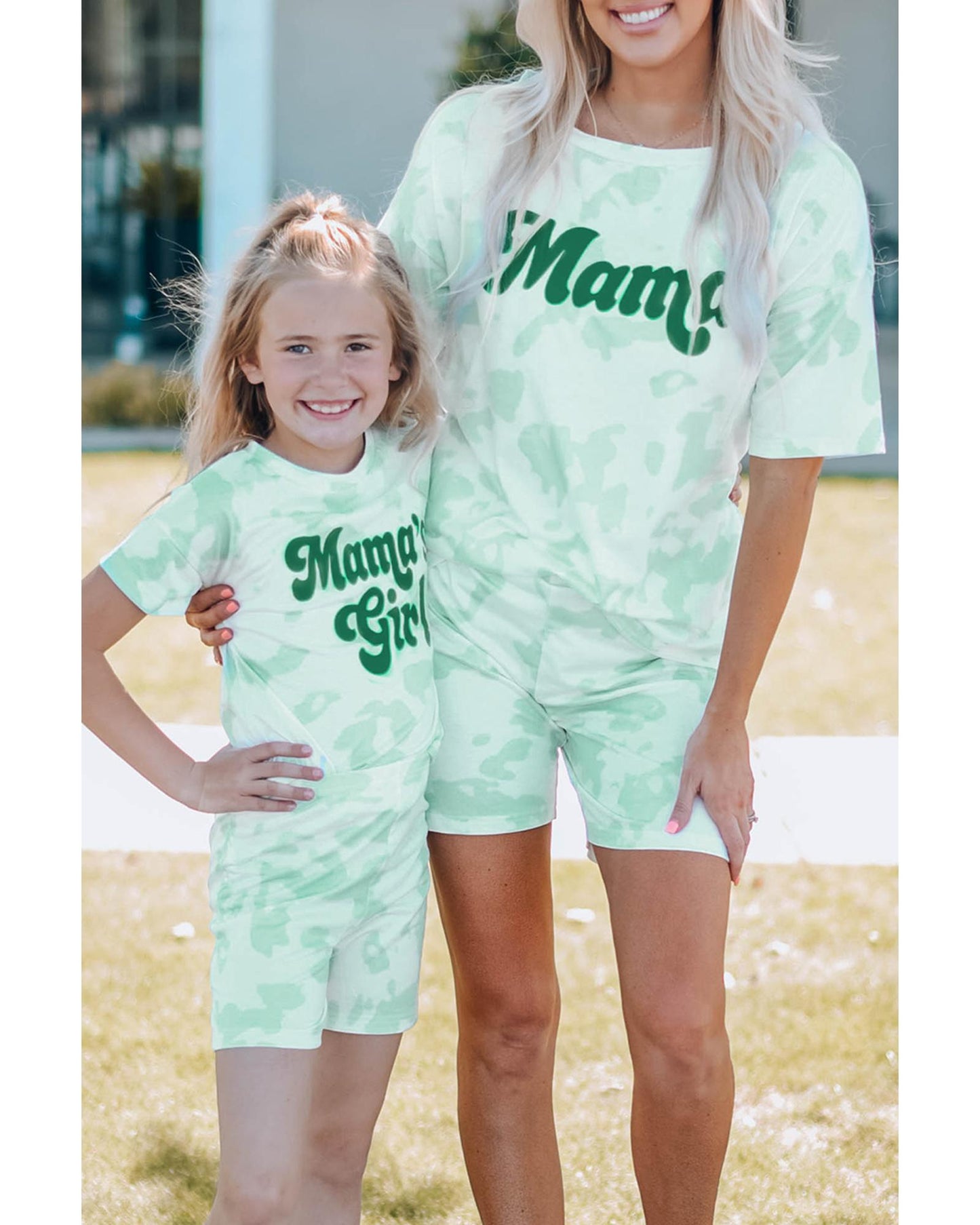 Azura Exchange Tie-dye Print T Shirt and Shorts Set - M