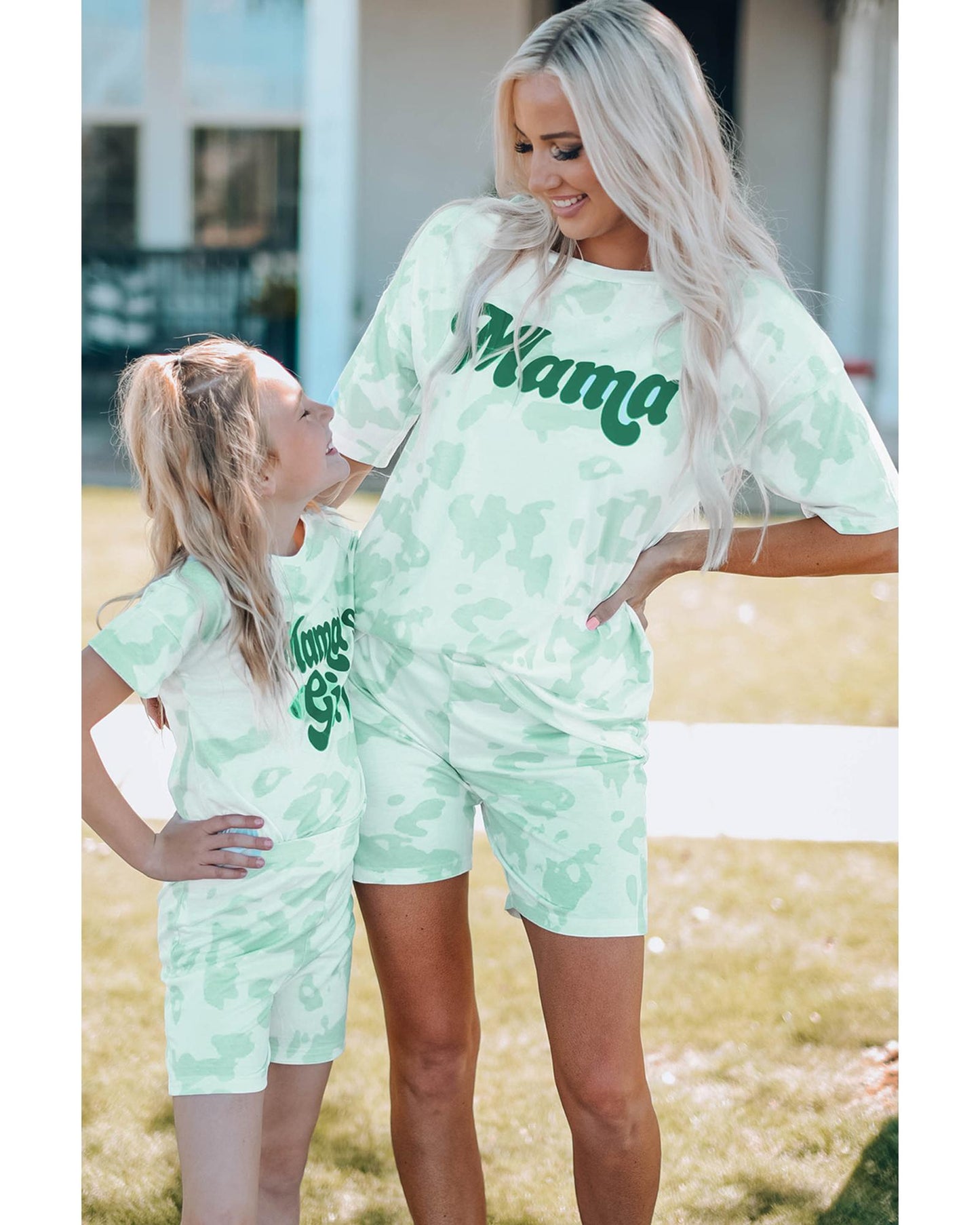 Azura Exchange Tie-dye Print T Shirt and Shorts Set - M