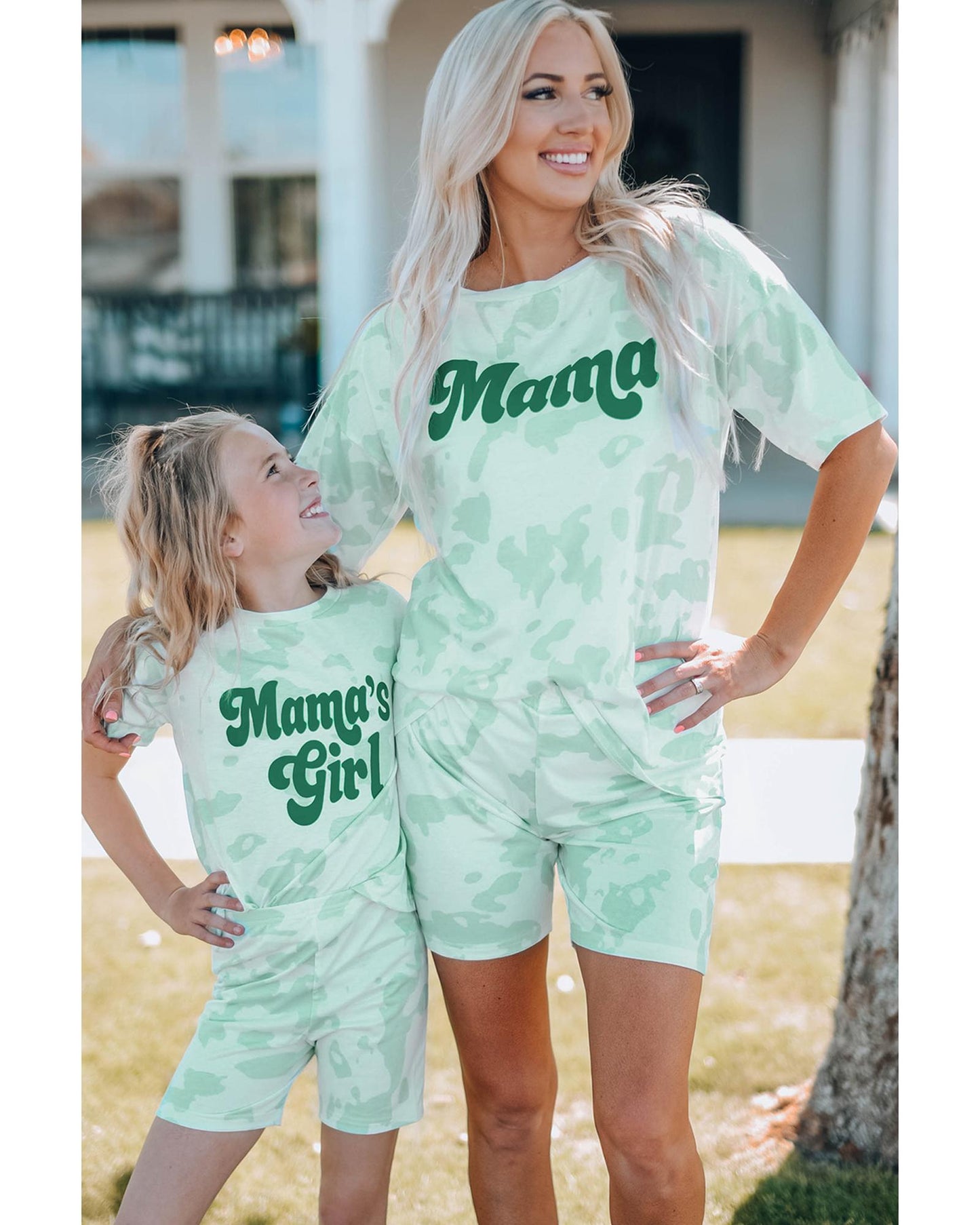 Azura Exchange Tie-dye Print T Shirt and Shorts Set - M