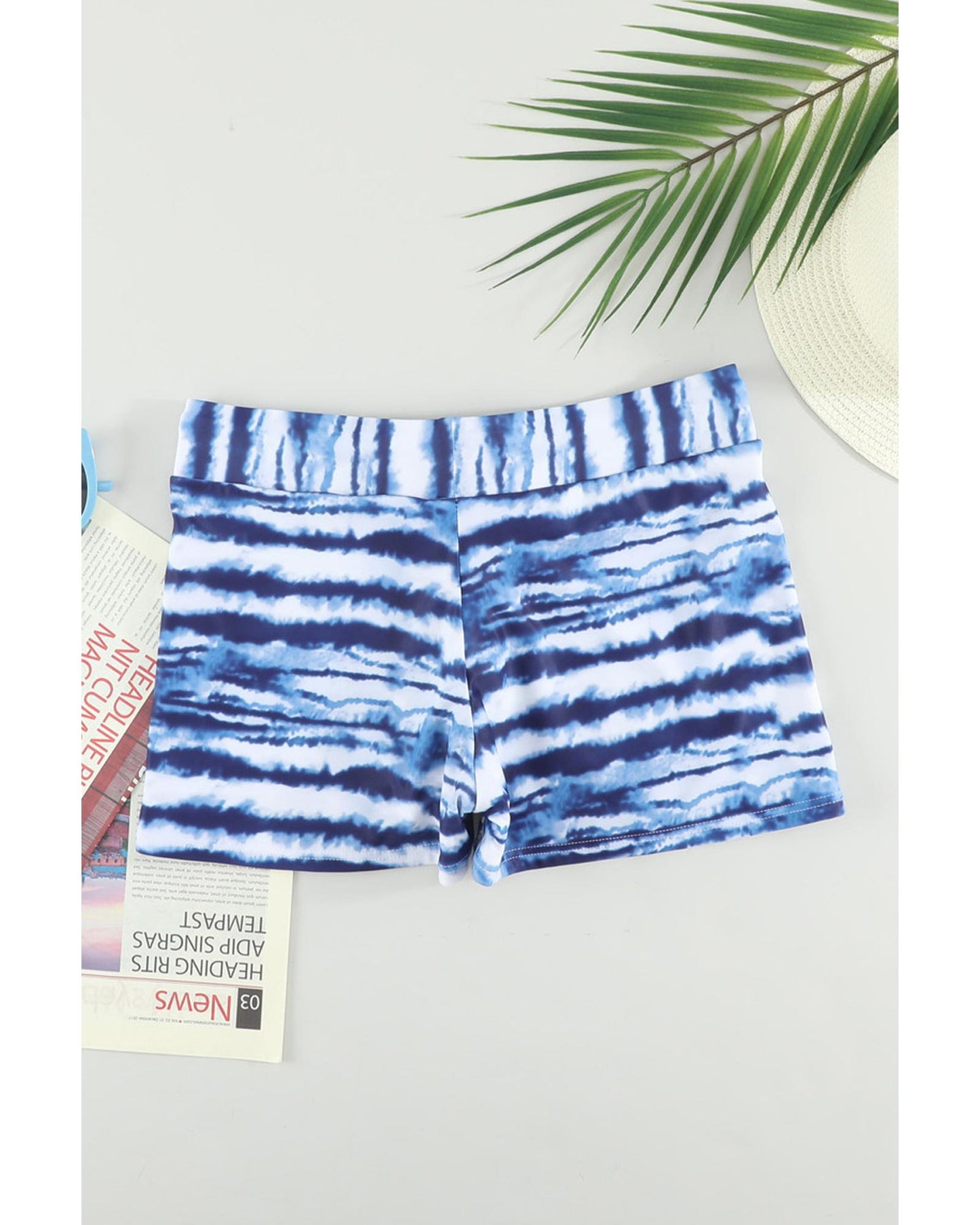 Azura Exchange Tie-dye Swim Shorts with Drawstring - S