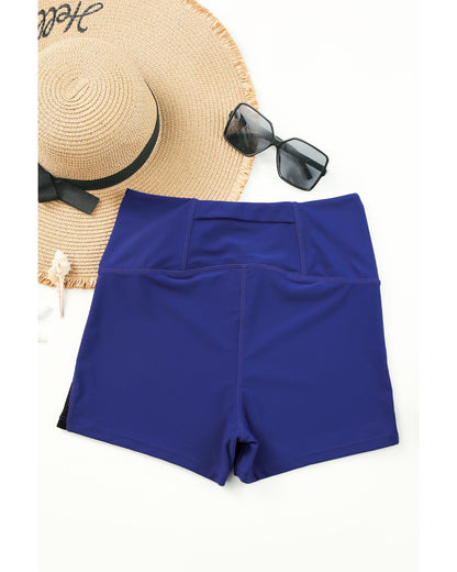 Azura Exchange Cutout Patchwork Swim Shorts - 2XL