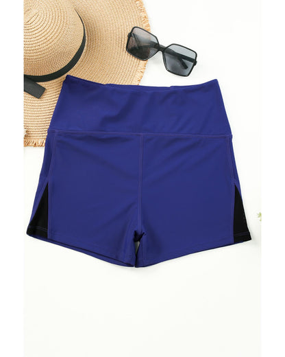 Azura Exchange Cutout Patchwork Swim Shorts - M