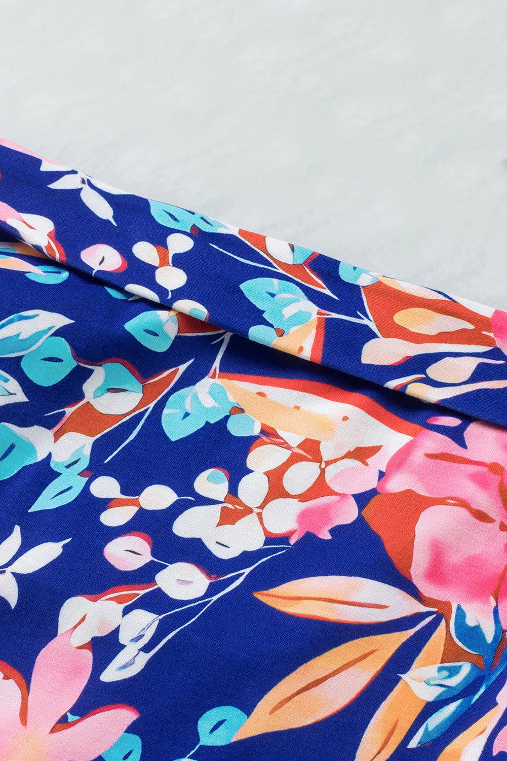 Azura Exchange Floral Print Lace-up Bodycon Mini Skirt - L