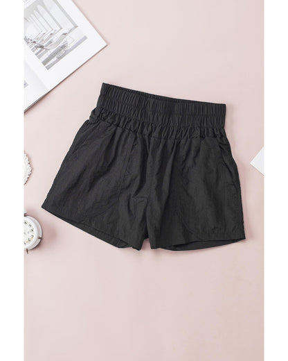 Azura Exchange Elastic High Waist Side Pockets Shorts - XL